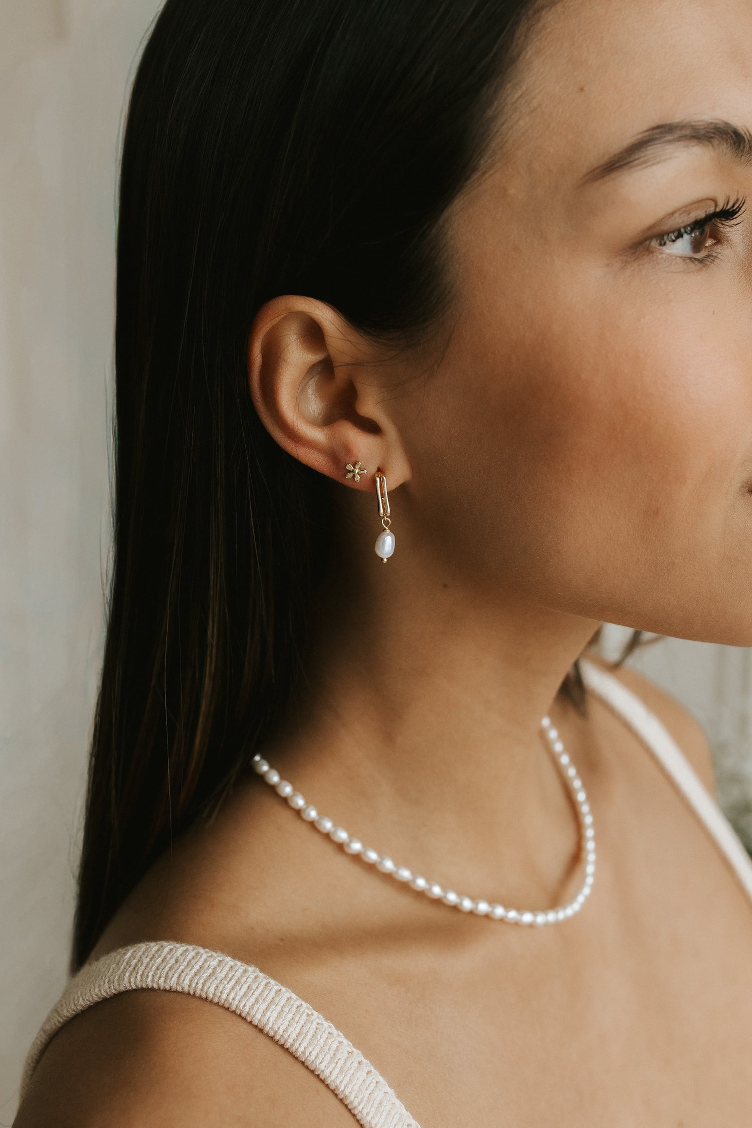 Boucles d'oreilles Camélia Studs - Vermeil