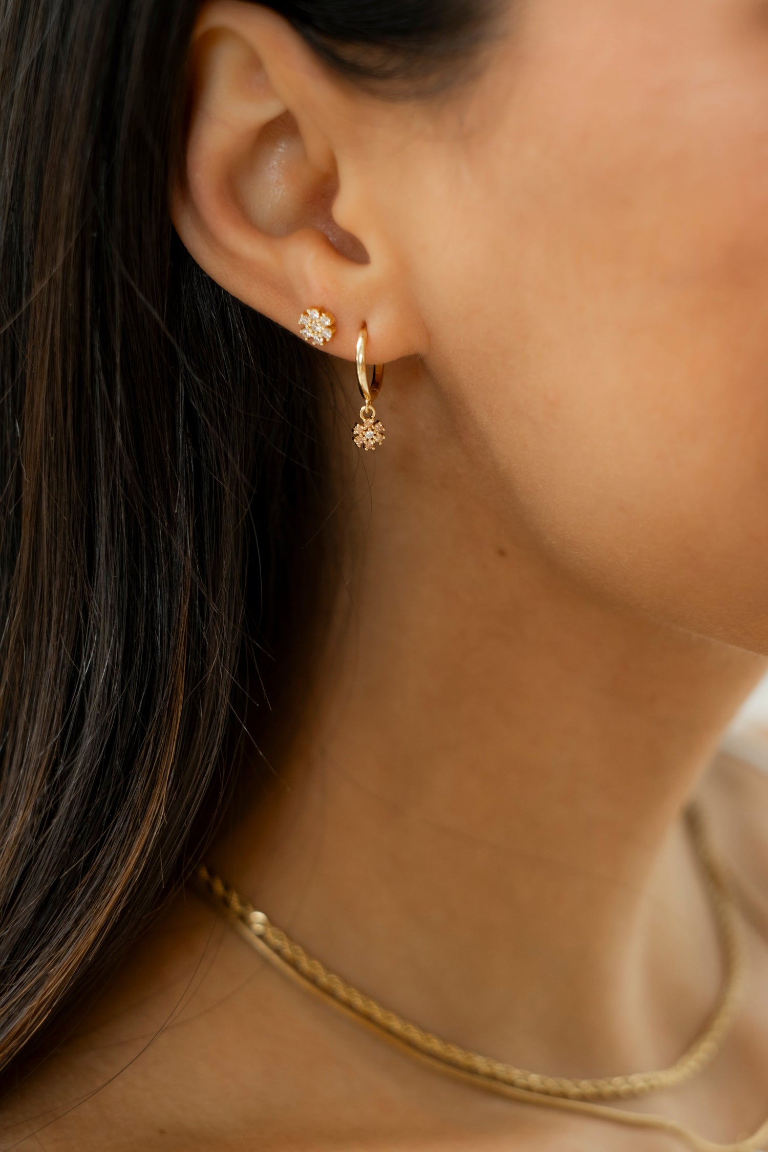 Flora Studs Earrings - Vermeil