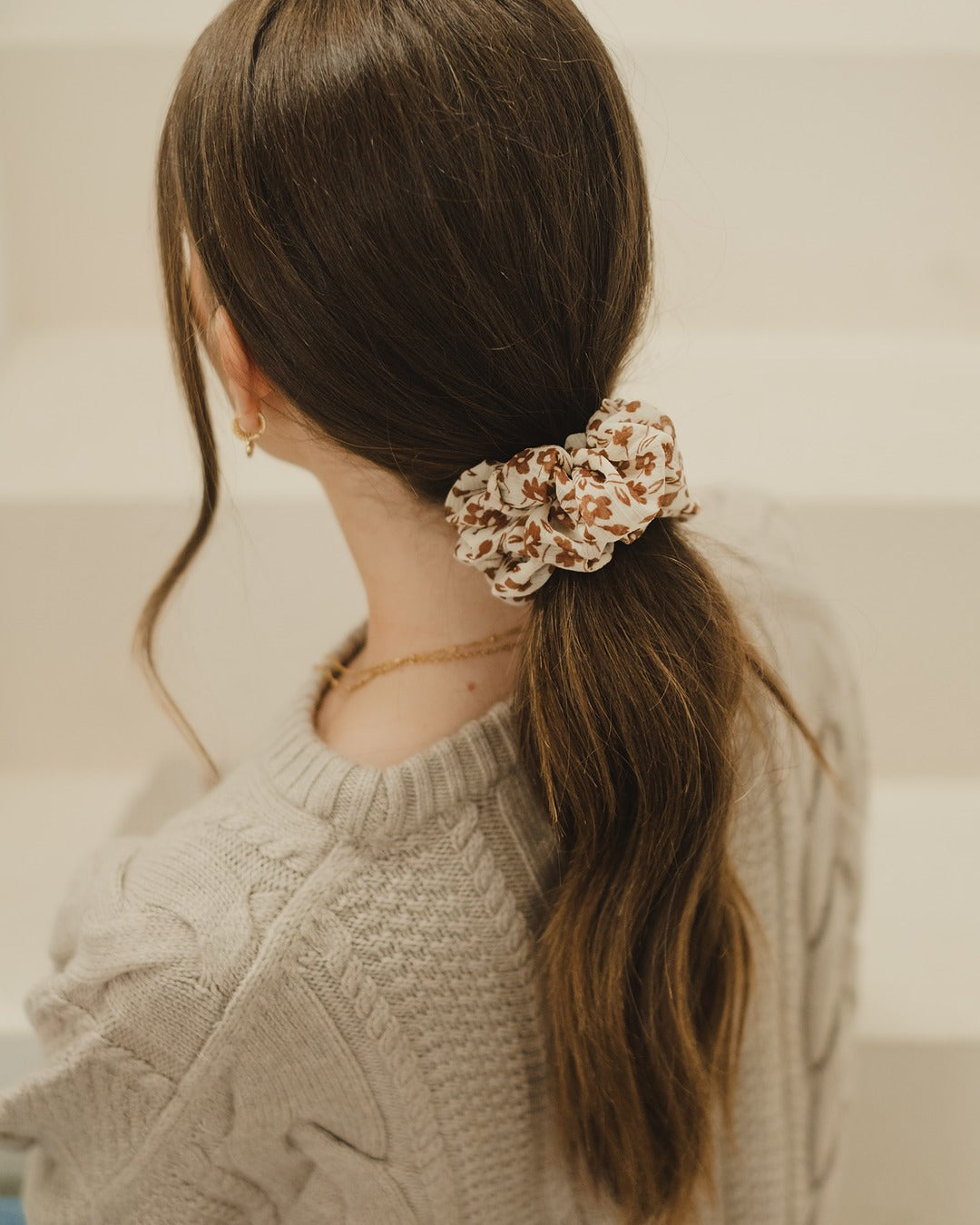 Flowery scrunchie - Eleanor