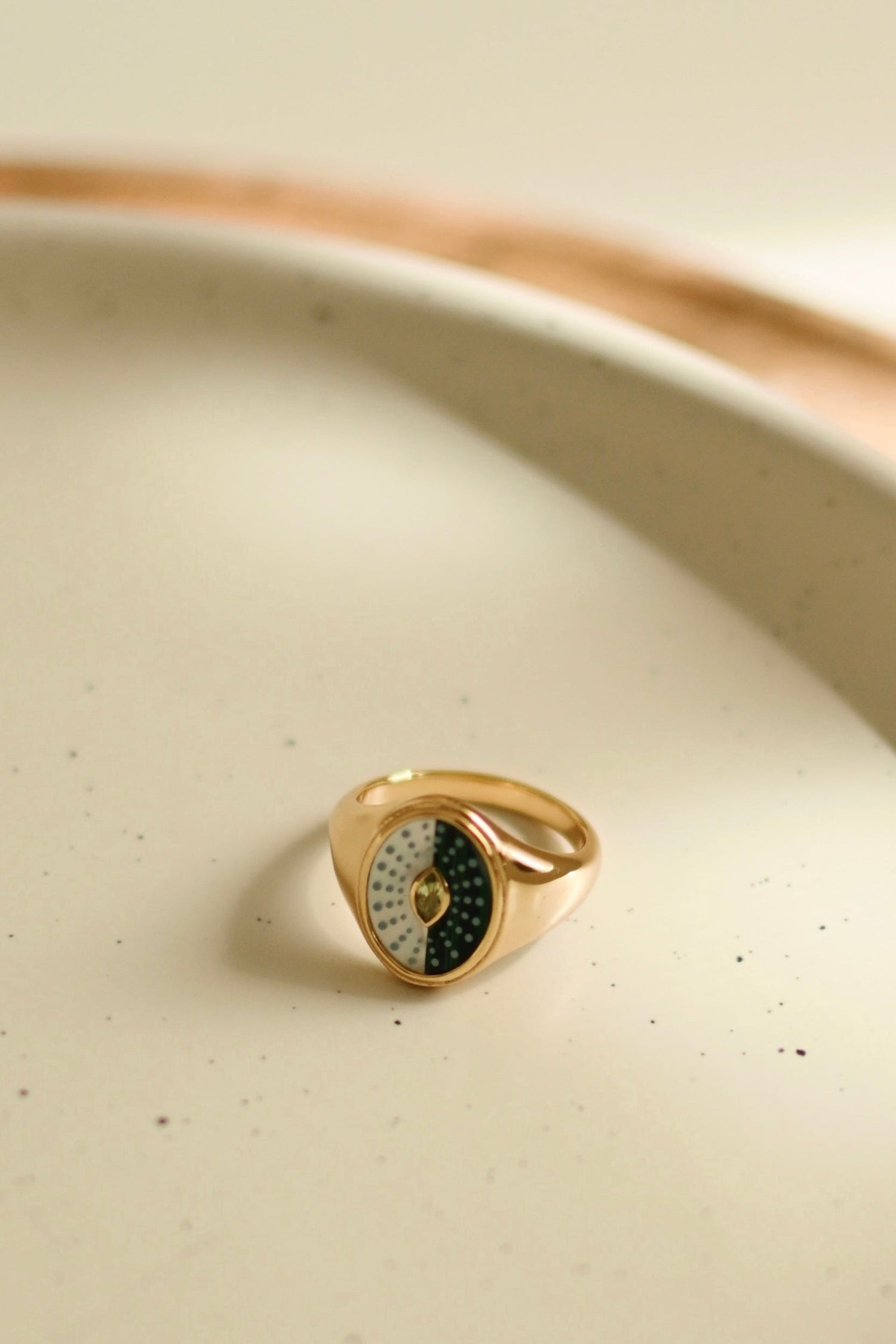 Bague Pearl Verde - Vermeil