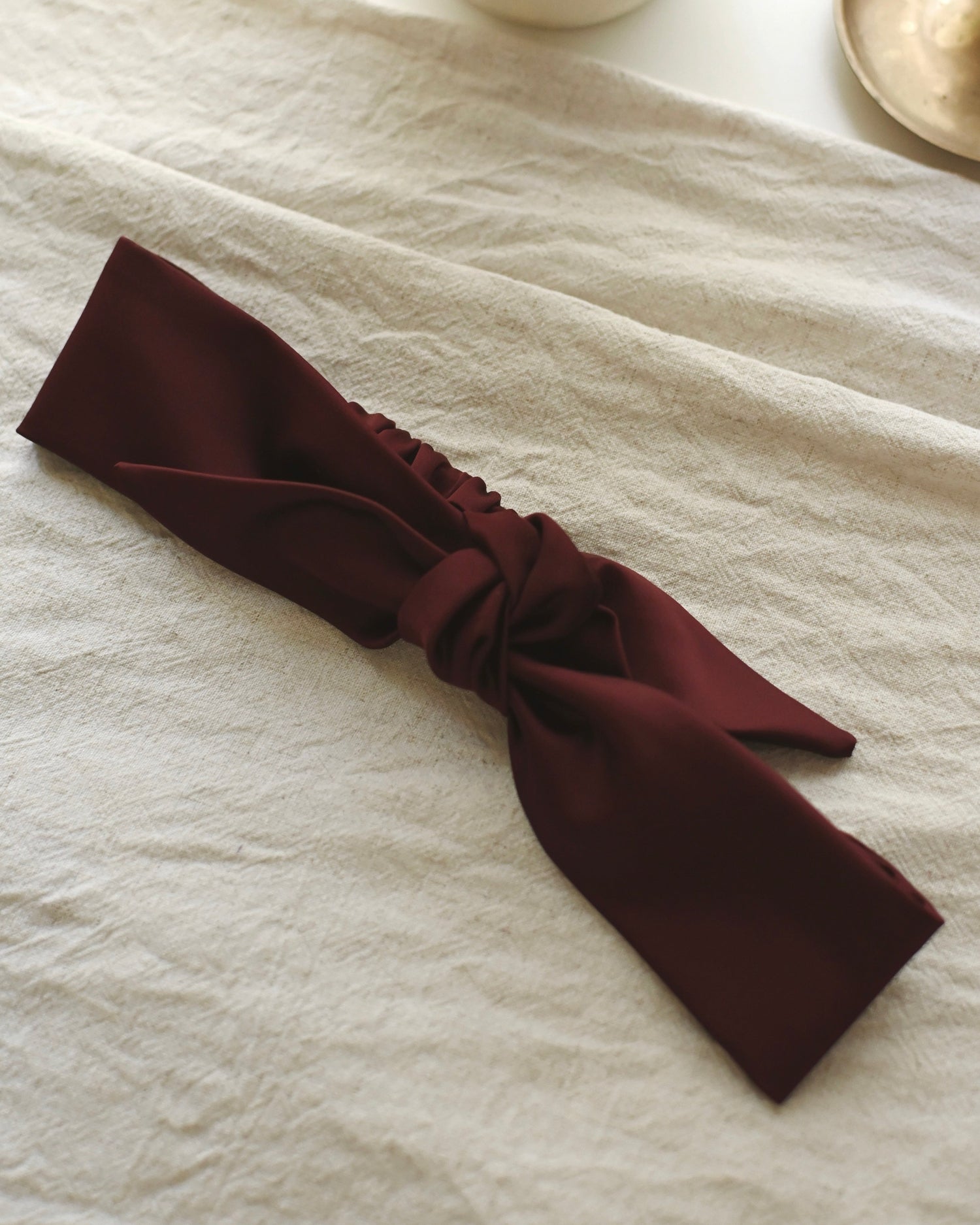 Bandeau avec boucle - Satin porto