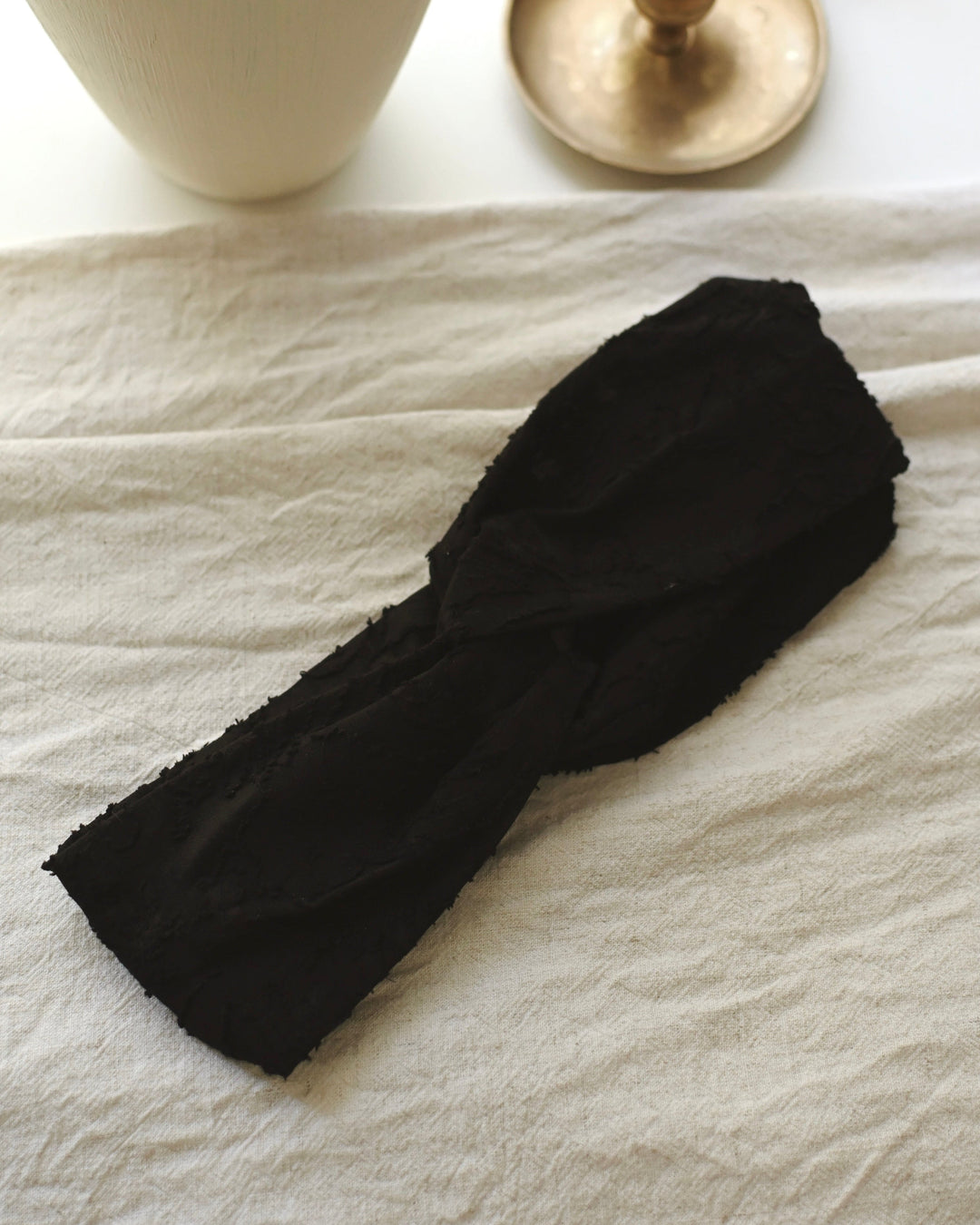 Bandeau torsadé - Texturé noir