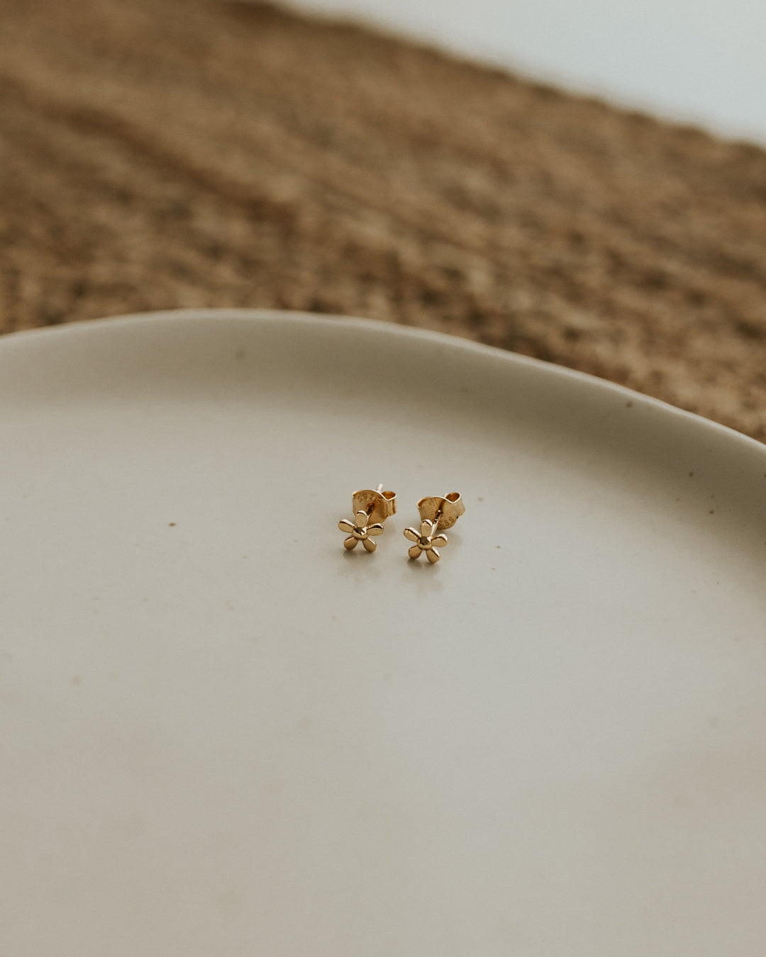 Boucles d'oreilles Camélia Studs - Vermeil