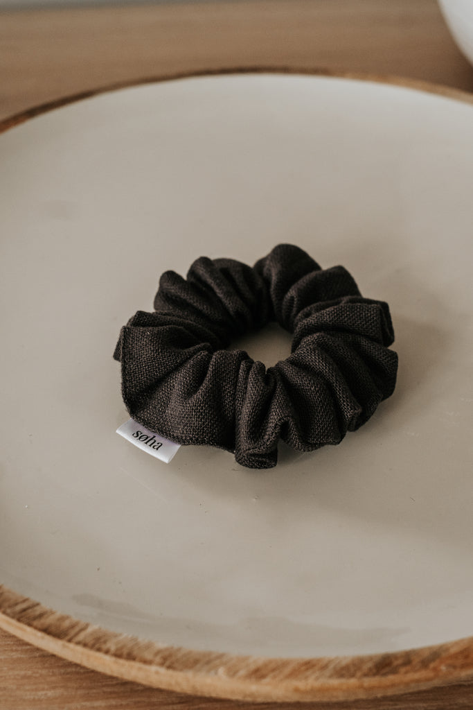 Chouchou en lin - Charcoal