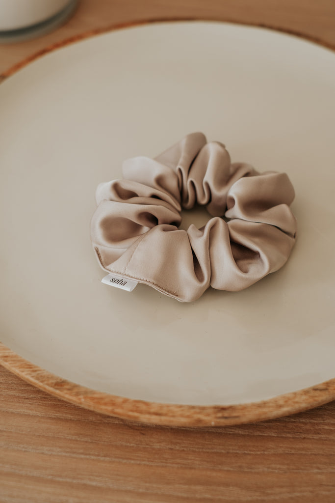 Chouchou en satin - Champignon