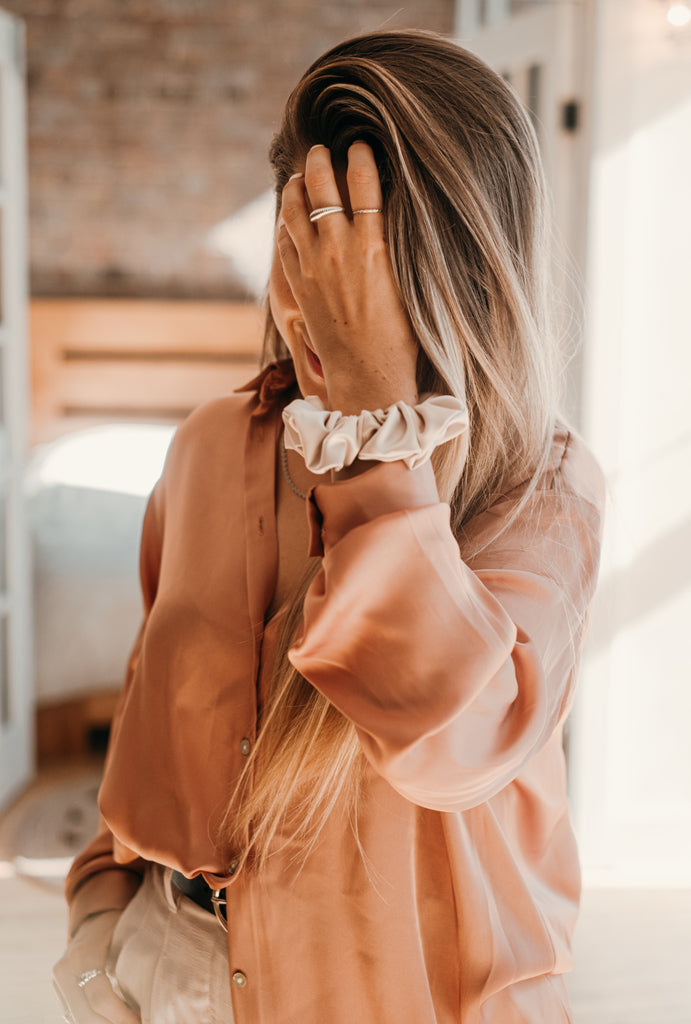 Satin scrunchie - Champagne