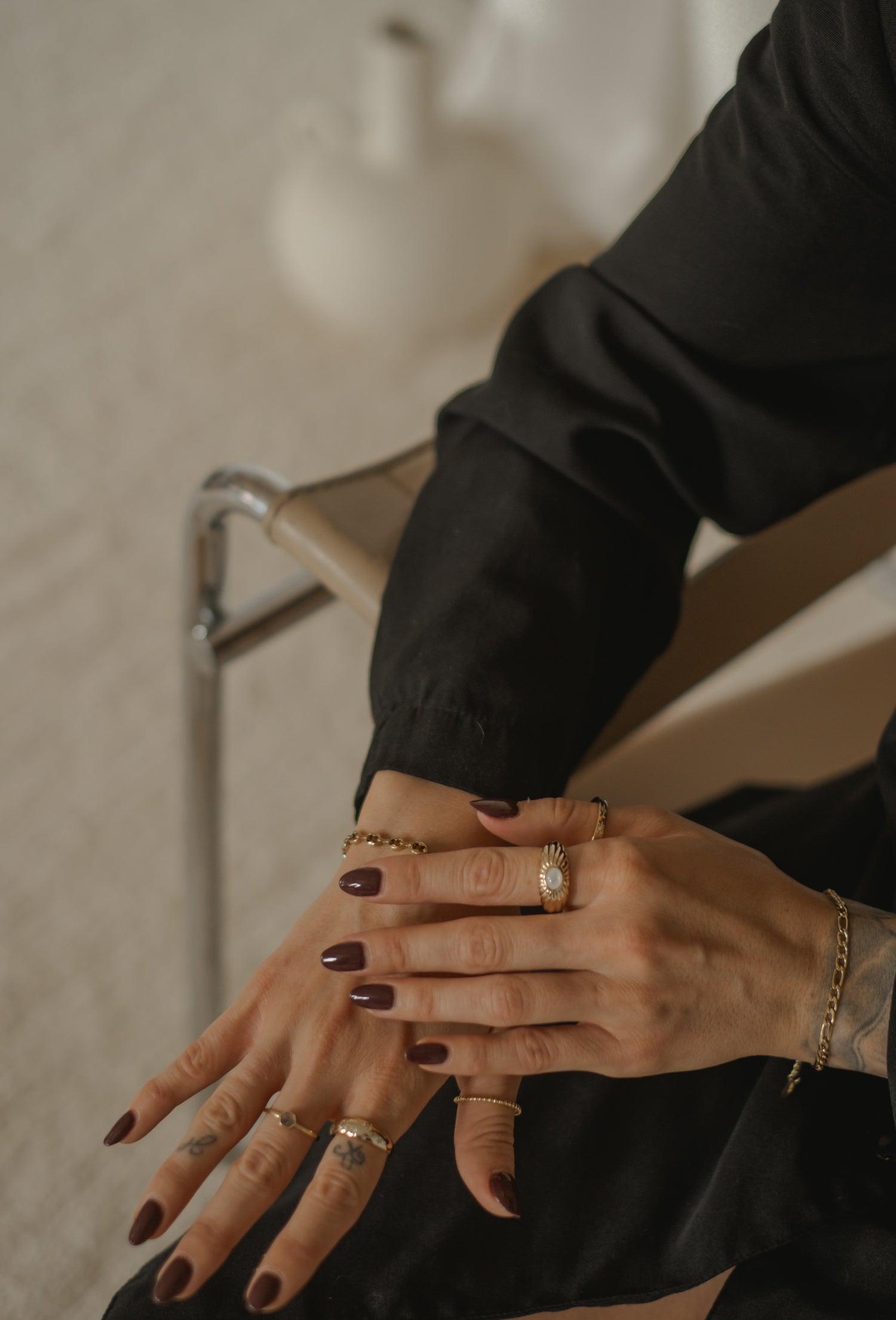 Moss Agate Ring - Vermeil