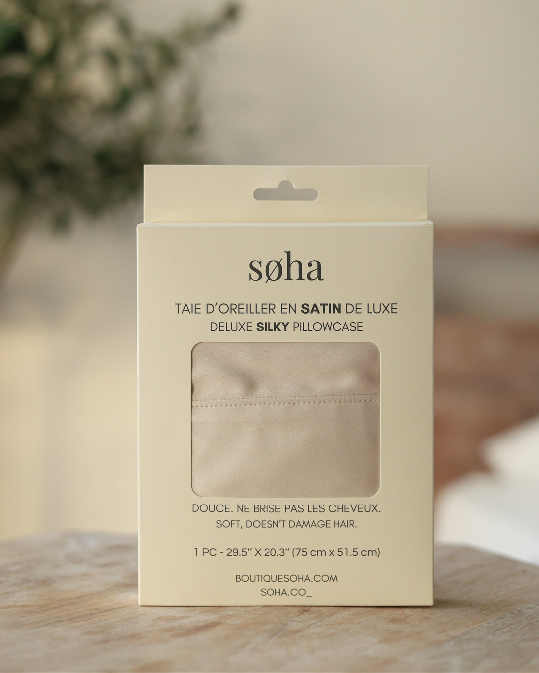 Taie d'oreiller en satin